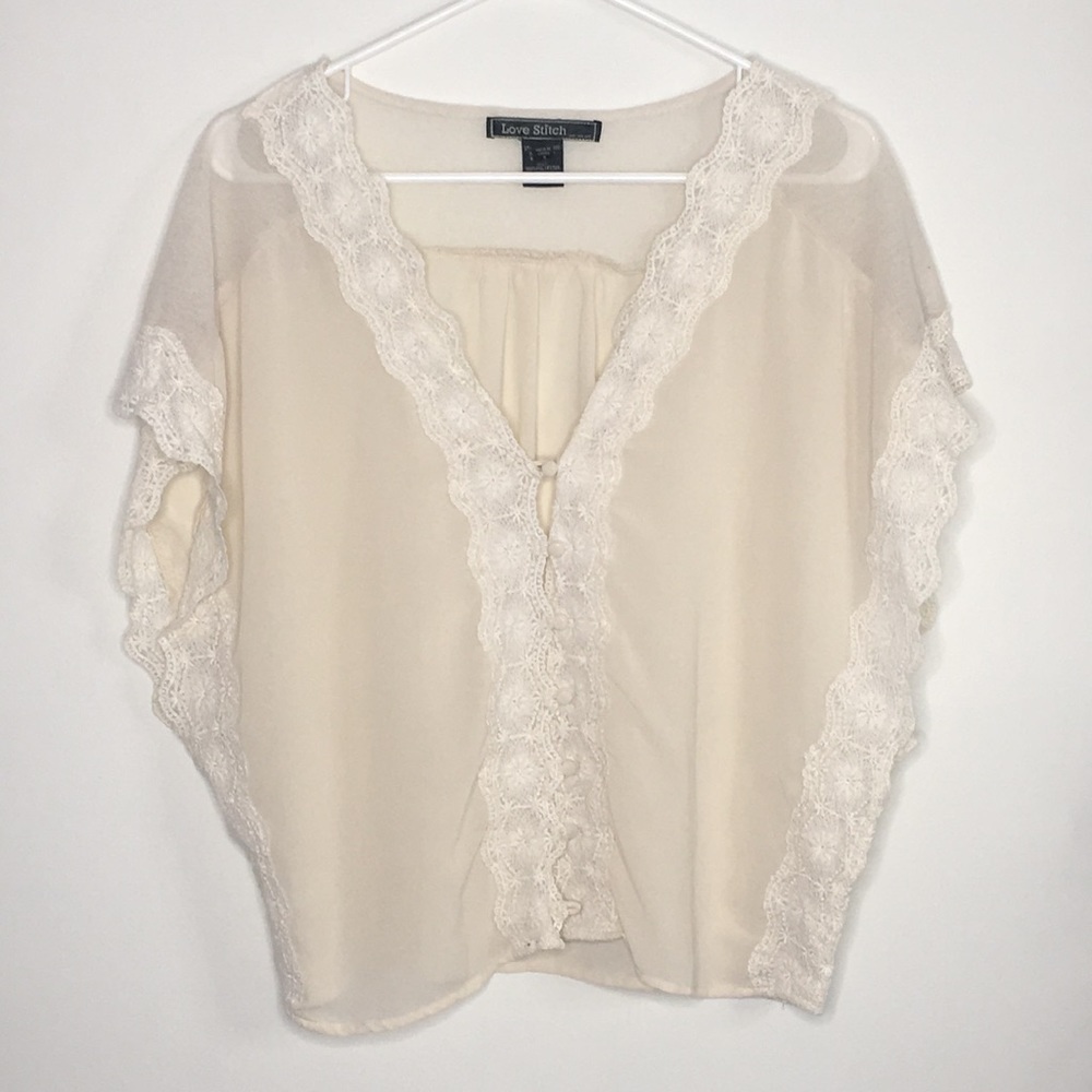 Creme lace blouse